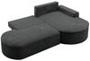 Ecksofa Schlafsofa Sofa GIRONA Stoff Arena Schwarz Ottomane Rechts Bild 4