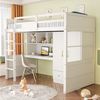 REDOM Kinderbett mit Leiter, Schreibtisch & Stauraum, Kleiderschrank und Schubladen (Hochbett Einzelbett, 90x200 cm), ohne Matratze Bild 3