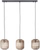 Brilliant Leuchten No. 93778-20 LED Pendelleuchte Woodrow 3-flg E27 hellbraun Bild 3