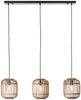 Brilliant Leuchten No. 93778-20 LED Pendelleuchte Woodrow 3-flg E27 hellbraun Bild 2
