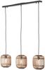 Brilliant Leuchten No. 93778-20 LED Pendelleuchte Woodrow 3-flg E27 hellbraun Bild 4