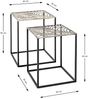 Satztisch >20557< (2-teilig) in bronze, schwarz, Metall - 35x45x35cm (BxHxT) Bild 3