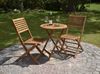 Balkonmöbel-Set AMELIA - Akazie, Braun, Teak-Optik | Balkon-Set Gartenmöbel-Set Sitzgruppe für Balkon Balkonstuhl Balkontisch Bild 2