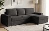 Deine Möbel 24 Ecksofa CORD - MINI 240 cm breit in Cord-Stoff / Webstoff Kuschelsofa, Ecksofa mit Ottomane 3 Teile, lose Rückenkissen waschbare Kissenbezüge Sofa in verschiedenen Farben Bild 2