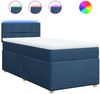 vidaXL Boxspringbett mit Matratze Blau 100x200 cm Stoff 3288897 Bild 2