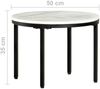 vidaXL Couchtisch Weiß und Schwarz Ø50 cm Echter Marmor 286411 Bild 4