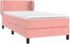 vidaXL Boxspringbett mit Matratze Rosa 90x190 cm Samt 3127348 Bild 3