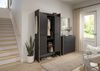 Garderobenschrank (B/H/T: 105x189x37 cm) in Basalt Melamin und Basalt Melamin Bild 5