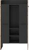 Garderobenschrank (B/H/T: 105x189x37 cm) in Basalt Melamin und Basalt Melamin Bild 2