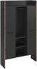 Garderobenschrank (B/H/T: 105x189x37 cm) in Basalt Melamin und Basalt Melamin Bild 1