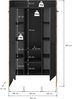 Garderobenschrank (B/H/T: 105x189x37 cm) in Basalt Melamin und Basalt Melamin Bild 4