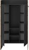 Garderobenschrank (B/H/T: 105x189x37 cm) in Basalt Melamin und Basalt Melamin Bild 3