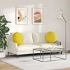vidaXL Sitzkissen 2 pcs Gelb Ø50 x 19 cm Samt 42014181 Bild 4