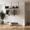 RSR Hangers Garderobenstange Kleiderstange Garderobe "DIEK II" mit Kiefernholablage Deckenmontage Bild 3