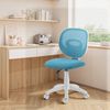 Bürostuhl armlos,ergonomisch mit Netzrückenlehne,höhenverstellbar 43-51cm, 360° drehbar,bis 120kg,platzsparend für kleine Räume,Blau Bild 2