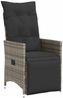 vidaXL 7-tlg. Garten-Bistro-Set mit Kissen Grau Poly Rattan 3276896 Bild 3