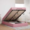 vidaXL Bettgestell mit Matratze 2 pcs Rosa Samt 3399563 Bild 4