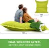 Green Bean® Sitzsack, waschbar, Polyester-PVC-Stoff, Hellgrün, 120x160 cm, 270 Liter Bild 5