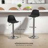 Barhocker 42x38x82-104 cm, 2er-Set, höhenverstellbar und drehbar, Kunstleder schwarz Bild 5
