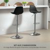 Barhocker 42x38x82-104 cm, 2er-Set, höhenverstellbar und drehbar, Kunstleder schwarz Bild 4