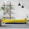vidaXL Schlafsofa mit Armlehnen Gelb Samt 351899 Bild 3