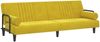 vidaXL Schlafsofa mit Armlehnen Gelb Samt 351899 Bild 2