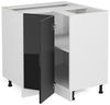 Eckunterschrank R-Line Schwarz Hochglanz 75.6 cm ohne Arbeitsplatte Vicco Bild 3