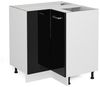 Eckunterschrank R-Line Schwarz Hochglanz 75.6 cm ohne Arbeitsplatte Vicco Bild 5