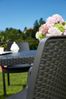 Dmora Outdoor-Stuhl Asha, Gartensitz, Stuhl für Esstisch, Outdoor-Sessel mit Rattan-Effekt, 100 % Made in Italy, 54 x 60 x 82 cm, Anthrazit Bild 5