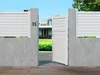 Vente-unique - VIAZO Side gate Metall Weiß - B 4,6 cm x H 176 cm x L 100 cm Bild 2