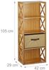 Relaxdays 2x Regal Bambus mit Korb, 4 Bild 5