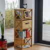 Relaxdays 2x Regal Bambus mit Korb, 4 Bild 3