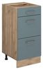 Küchenunterschrank R-Line Blau-Grau 40 cm mit Schubladen, ohne Arbeitsplatte Vicco Bild 4