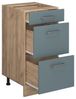 Küchenunterschrank R-Line Blau-Grau 40 cm mit Schubladen, ohne Arbeitsplatte Vicco Bild 3