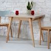 Ragaba rechteckiger ausziehbarer Tisch, MDF & Massives Eschenholz, 90x65 cm, Braun Beige Bild 5