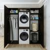 Roomart DUO I Schrankwand 187 cm – Waschmaschine & Trockner, Soft-Close | • Schwarz-Eiche Bild 5