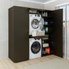 Roomart DUO I Schrankwand 187 cm – Waschmaschine & Trockner, Soft-Close | • Schwarz-Eiche Bild 3