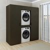 Roomart DUO I Schrankwand 187 cm – Waschmaschine & Trockner, Soft-Close | • Schwarz-Eiche Bild 2