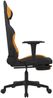 Gaming-Stuhl mit Fußstütze Drehbar Schwarz und Dunkelgelb Stoff, Drehbar [345505] Bild 4