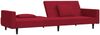 vidaXL Schlafsofa 2-Sitzer mit 2 Kissen Weinrot Samt 375820 Bild 5