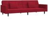 vidaXL Schlafsofa 2-Sitzer mit 2 Kissen Weinrot Samt 375820 Bild 2