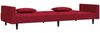 vidaXL Schlafsofa 2-Sitzer mit 2 Kissen Weinrot Samt 375820 Bild 4