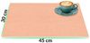 ANRO Platzset DEIN Platzdeckchen Servierdeckchen Soft Tischset Tellerunterleger, (Einzelstück, 1-St, einzelverpackt), Glatt, leichte Narbung 45x30 cm Uni Leinen Bild 4
