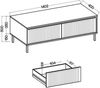 AX LIVING TV-Lowboard Bodrum TV-Schrank 2 Schubladen 140 cm Eiche Evoke Bild 4