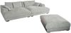 KAWOLA Big Sofa MADELINE Cord hellgrau mit Hocker und 4 Zierkissen 85 x 170 x 290 cm Bild 3