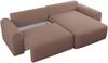 MKS Meble 'Nelson' Ecksofa mit Schlaffunktion und Bettkasten, L-form, Rosa, Boucle Bild 5
