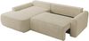 Ecksofa, L-förmiges, lose Kissen, DL-Schlaffunktion, (H 100 x T 187 x B 273 cm) - CUBO L - Struktur Creme - linke Seite Bild 5