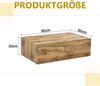 Couchtisch B 90 x T 50 x H 30 cm, MDF in Holzoptik, rechteckig, pflegeleicht, ohne Montage Bild 5