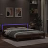 vidaXL Bettgestell mit Kopfteil und LED-Beleuchtung Braun Eiche-Optik 3207538 Bild 4