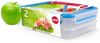 EMSA Clip & Close Frischhaltedose, rechteckig, 2 X 0,6 L, Aufschnittboxsystem mit Deckel, Aufbewahrungsbox, 100 Prozent dicht, spülmaschinen-, gefrier-, mikrowellenfest, Transparent, Blau, 513576 Bild 3